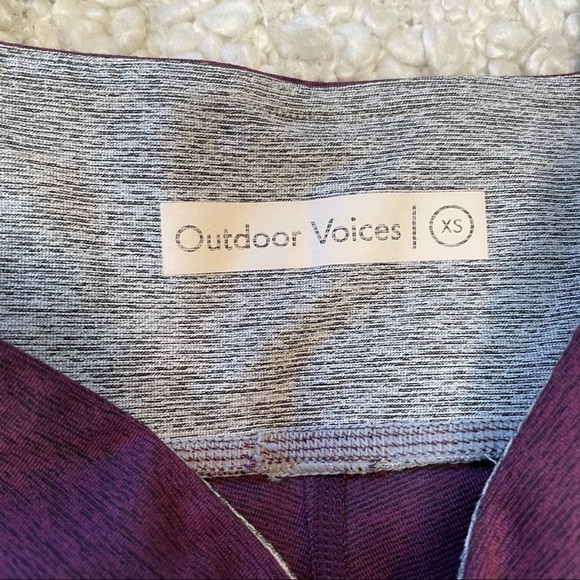 OUTDOOR Voices Colourblock Leggings Purple XS - Picture 2 of 4